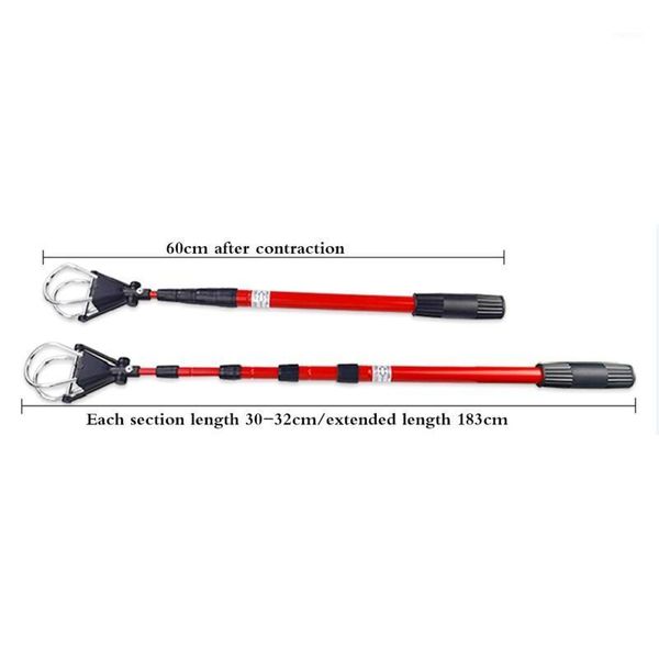 

1pcs 5 section golf ball catcher pick up retractable retriever scoop grabber shaft tool drop ship complete set of clubs1