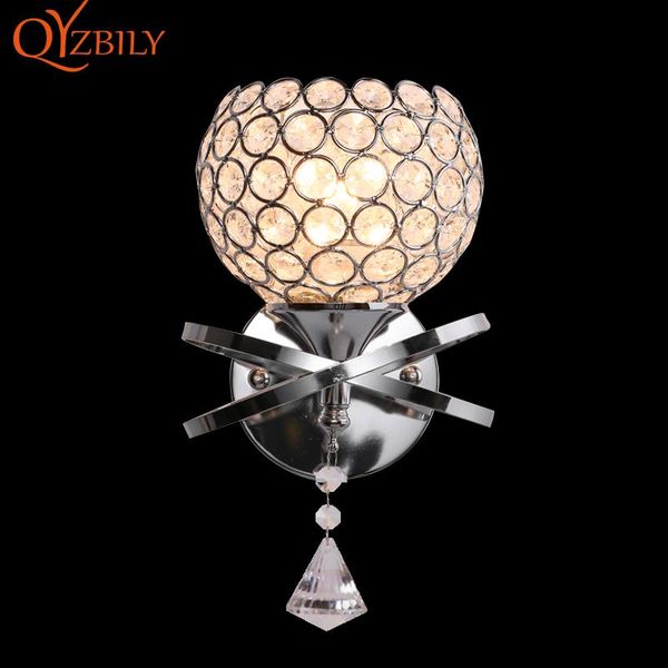 

wall lamp led crystal lights luminaria home lighting living room modern k9 e27 lampshade for bathroom light fixture sconc