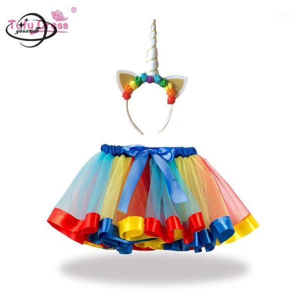

skirts kids above knee, mini ball gown summer girl clothing patchwork bow with headwear sweet children clothes h321, Blue