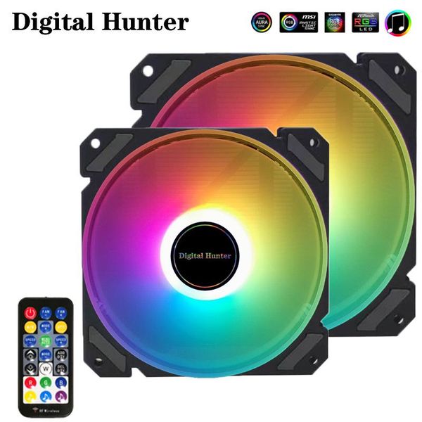 

digital aura sync 120mm cooling fan rgb adjustable speed adjust led 12cm high light pc computer cooler argb case fan