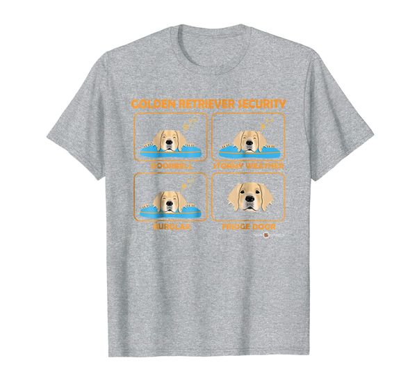 

golden retriever shirt | golden retriever security, White;black