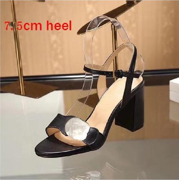 

classics women shoes sandals fashion beach thick bottom slippers alphabet lady sandals leather high heel shoes slides shoe02 pg04, Black