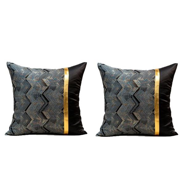 

pillow case set of 2 cushion cover,stitching wavy stripes square pillowcase,modern sofa covers for bedroom/home decor