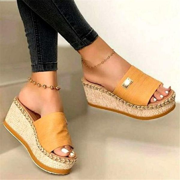 

summer women's fish mouth cloth cover foot fashion womens sandals and slippers increase slope heel women's shoes sandalias mujer, Black