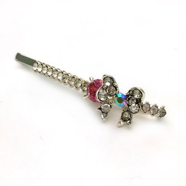 

hair clips & barrettes mix color women weeding jewelry accessories hairpins zircon bow tie crystal rhinestone hairgrips 6pcs/lot, Golden;silver