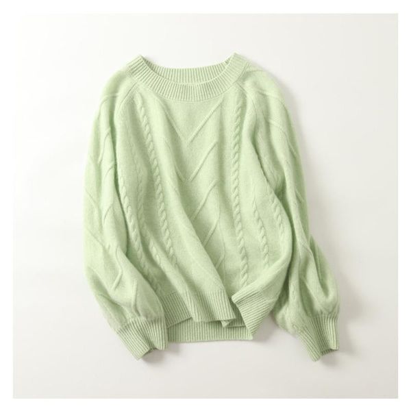 

women's sweaters cashmere cable knitted sweater women europe fashion lantern sleeve pullovers for winter women's, White;black