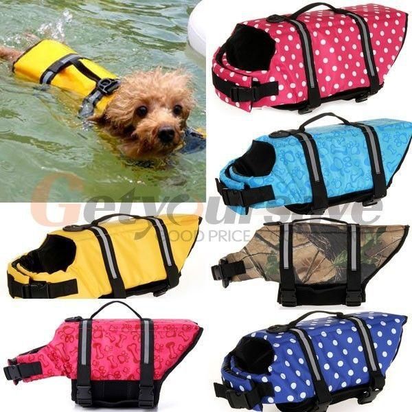 

dog apparel pet swimmer life jacket safety vest preserver xs small medium extra large