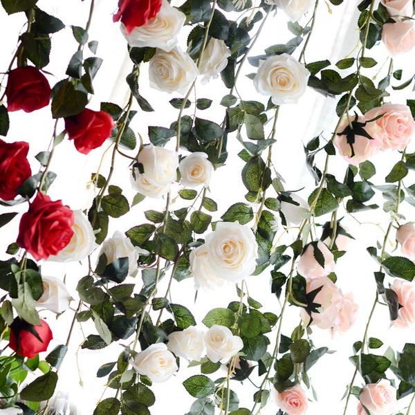 

1.8m artificial flower australian rose vine decorative plastic flower house plant for home wedding party restaurant
