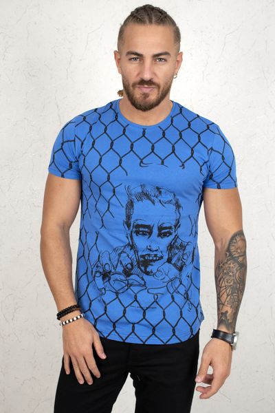 

Blue Skirt Oval Cut Man T-shirt 2002021 Oy82, White;black