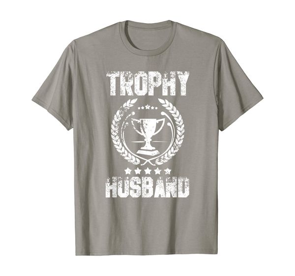 

mens trophy husband funny father's day gift t-shirt, White;black