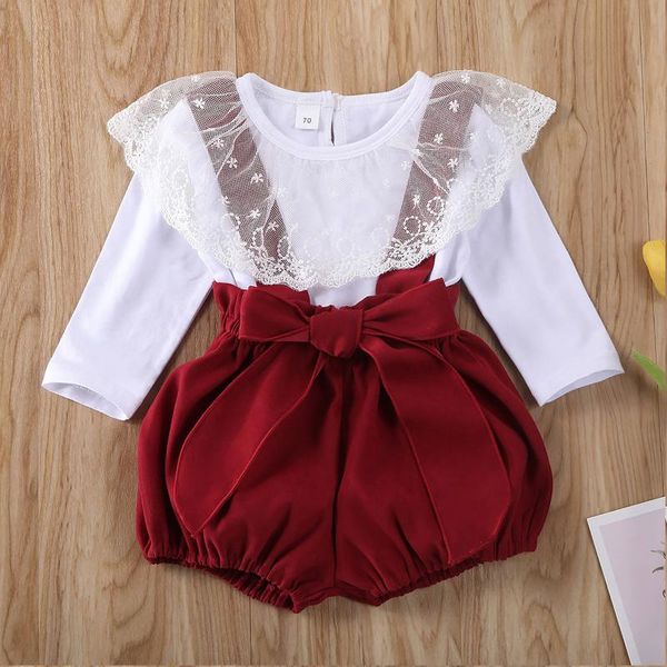 

clothing sets born kids summer clothes suits baby girls cotton casual cartoon + overalls 2pcs 2y, White