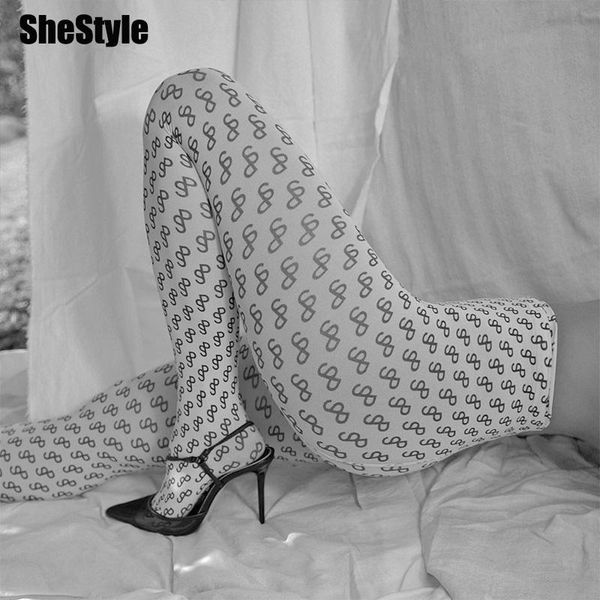 

women's pants & capris shestyle white printed skinny stocking pencil women comfotable leggings style trousers spring fashion, Black;white