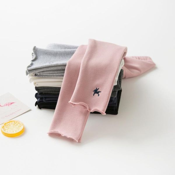 

girls leggings 2021 spring autumn new baby girl solid casual pants kids bow tie lovely legging toddler cotton thin trousers 2-7y, Blue
