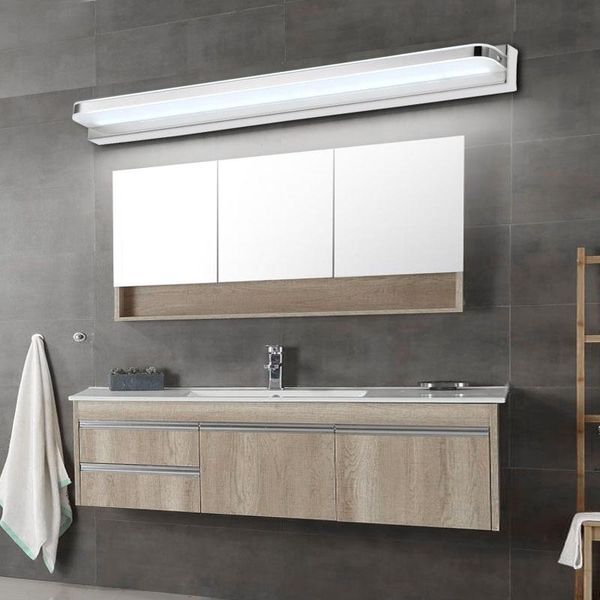 

wall lamp acrylic led waterproof anti-fog moisture-proof toilet bathroom makeup stainless steel mirror front lb01094