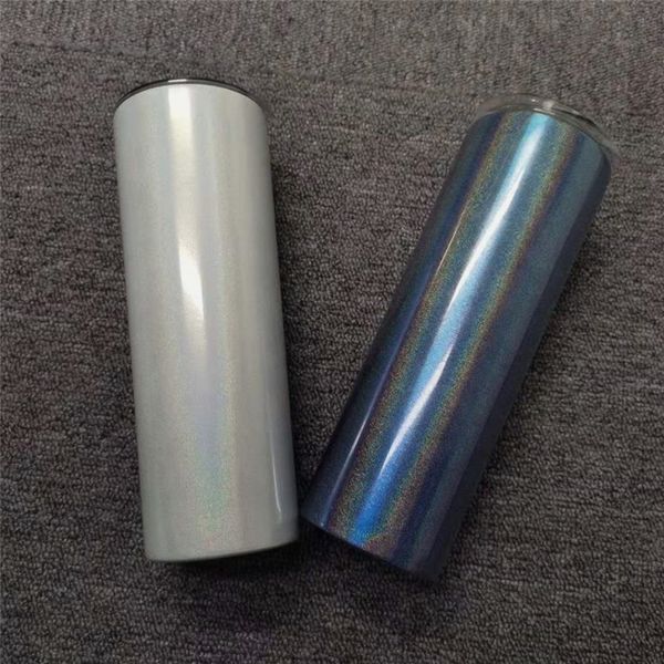 

30oz sublimation glitter tumbler straight bottle with lid stainless steel double wall cup insulated portable coffee mugs by sea a15