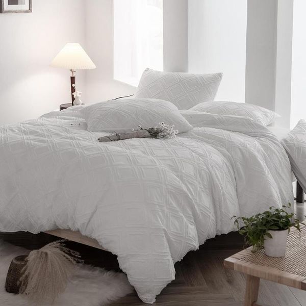 

bedding sets brushed printing home textile three-piece wave type fiber cut flower quilt cover us size