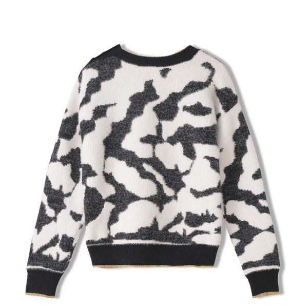 

impression winter sweaters vison women's knitted pullovers sleeve neck outerwear ta2196 udhh, White;black