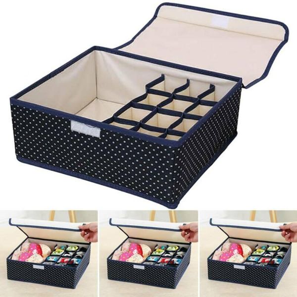 

storage bags 1pc 13 compartments underwear bra sock box divider underpants drawer tidy wardrobe organizer clean and