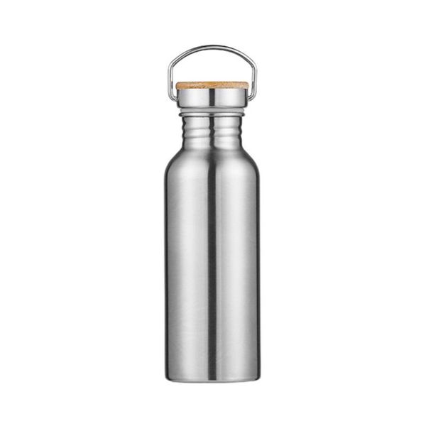 

water bottle portable sport 350-750ml stainless steel single wall large capacity kettle outdoor bicycle camping walking drinking