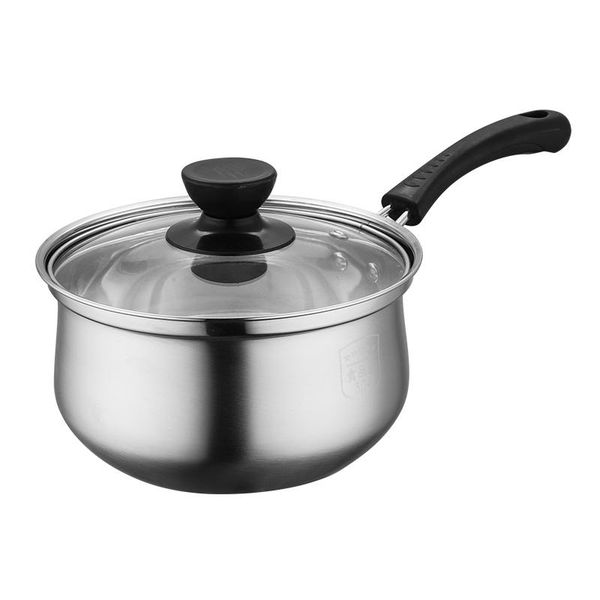 

pans stainless steel milk pot 304 thickened pan non-stick complementary food baby mini soup