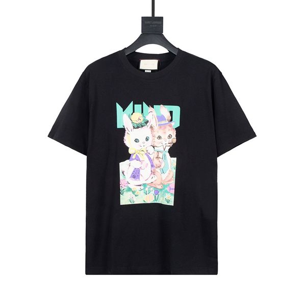 

22ss lamb designer t-shirt mens women casual tees short sleeve hip hop tee punk print letter butterfly summer skateboardr8xz, White;black