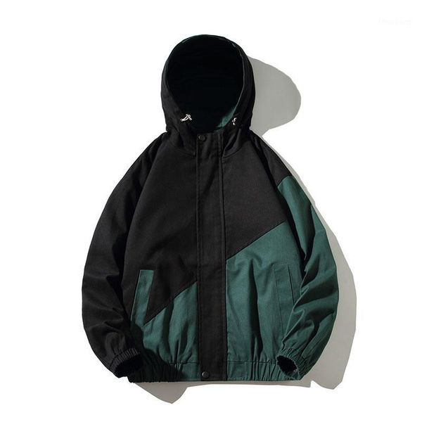 

men's jackets spring bomber jacket men cotton loose coat hooded outerwear fashion street windbreaker clothing male plus size 5x, Black;brown