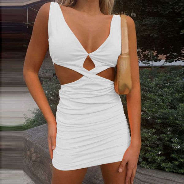 

dresses 2021 casual strap cut-out buttock open back women's drs, Black;gray