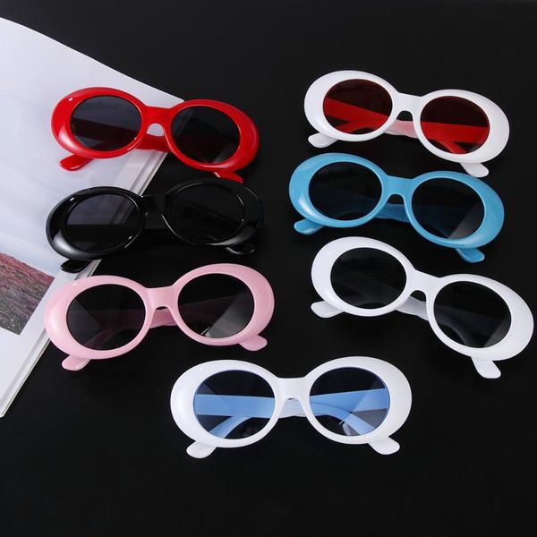 

fashion sunglasses frames 1pc retro oval trendy sun glasses goggles anti-reflective protection 2021 vintage eyewear uv400, Black