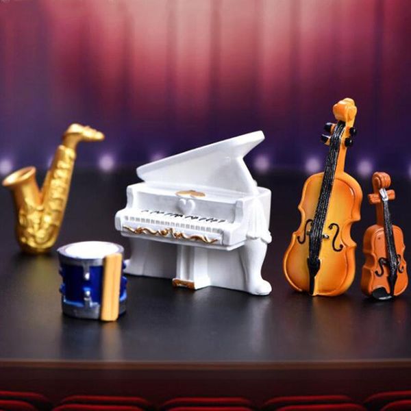 

decorative objects & figurines creative varied miniature music instrument resin mini violin dollhouse ornaments crafts diy home house bar