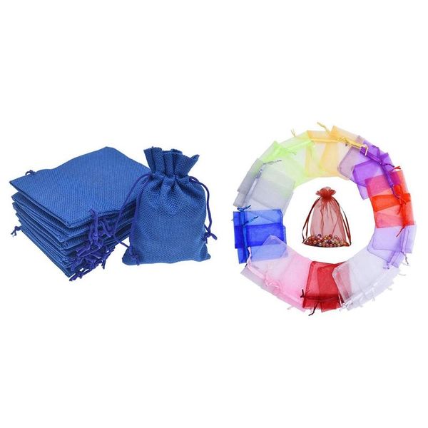 

150pcs drawstring drawstring wedding candy mesh bag, 50pcs 10x14cm & 100pcs 10x12cm