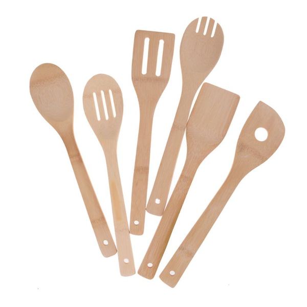 

1pc kitchen spoon spatula mixing professional lovely bamboo utensil wooden cooking tools