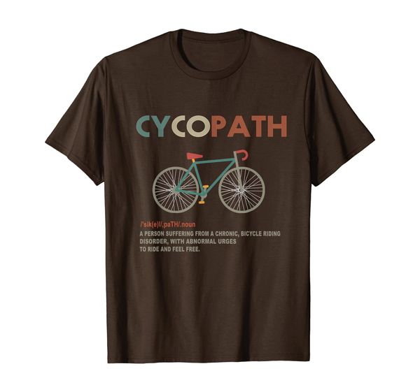 

cycopath cycling vintage t-shirt for women men, White;black