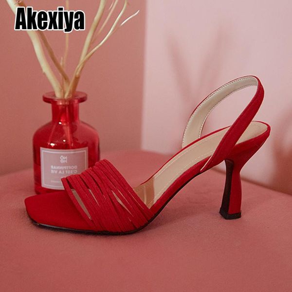 

high heel sandals women genuine leather square toe retro summer ladies pump shoes handmade large size sandals o059, Black