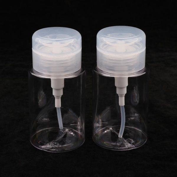 

pack of 2 refillable cosmetic press dispenser bottle cleansing oil toner lotion container holder