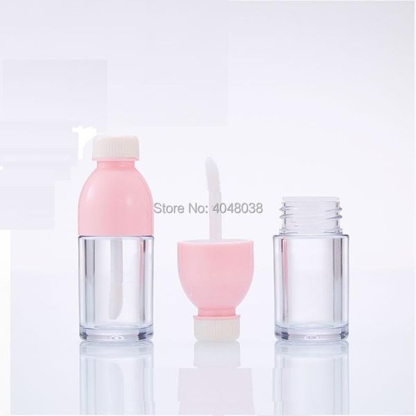Bottiglie di stoccaggio Barattoli Creative 8ML Lip Gloss Tubi Cute Pink Bottiglia a forma di cosmetico Lipgloss Packaging Trucco Contenitori vuoti 10 pezzi 30 pezzi