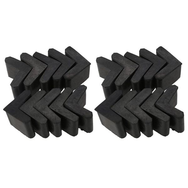 

bath mats rubber l shaped angle iron foot pads covers 20 pcs black