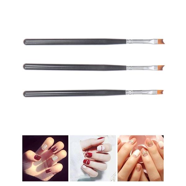 

nail brushes french tip brush half moon shape painting drawing pen art tool, Yellow
