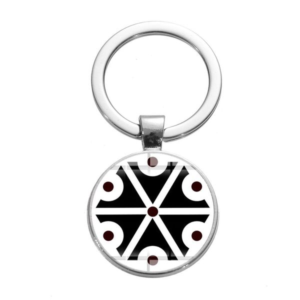 

slavic thundermarks of perun keychain glass cabochon long key chains slavic thundermarks patterns bronze plated keyrings, Silver