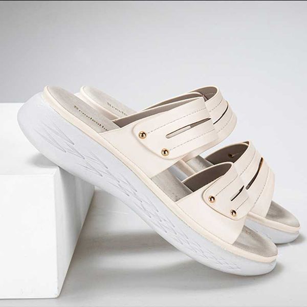 

slippers summer fashion beach comfortable sandals platform shoes for women brief casual outdoor footwear size 36-41 hy73, Black