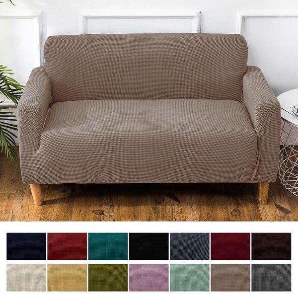 

chair covers 1/2/3/4seater velvet sofa knitted corn kernel regular cover bedroom solid sectional elastic couch