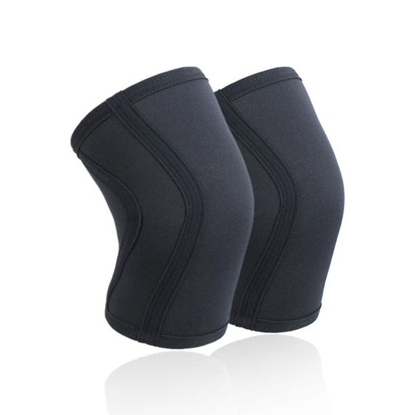 

elbow & knee pads 1 pcs squat 7mm sleeves pad support men women gym sports compression neoprene protector for weightlifting, Black;gray