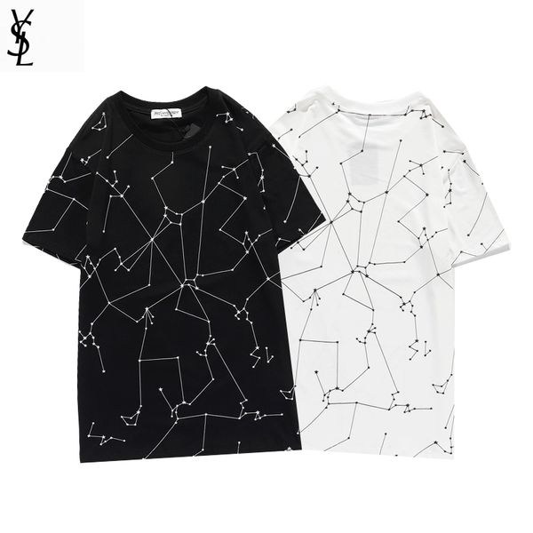 

f ashion mens pattern print t shirts black fashion men women short sleeve tees m-xxxl n20211, White;black