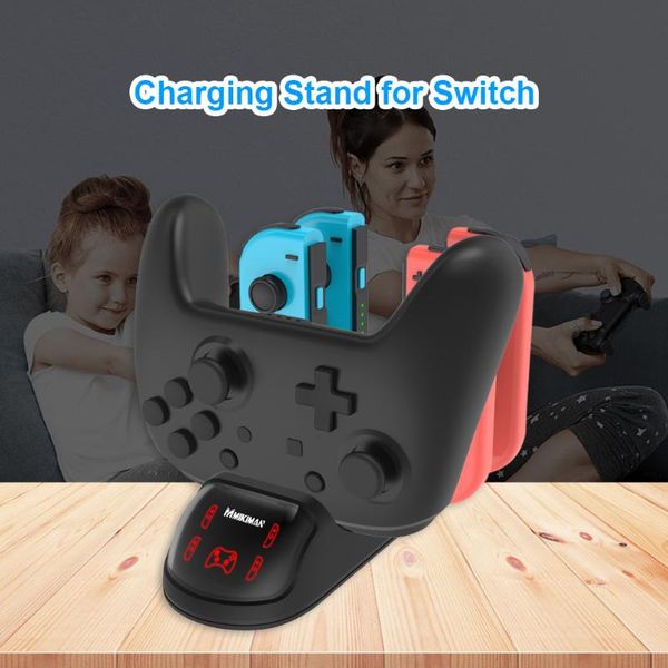

5 in 1 controller charging docks lightweight game playing elements for switch pro/joy-con gamepad stand