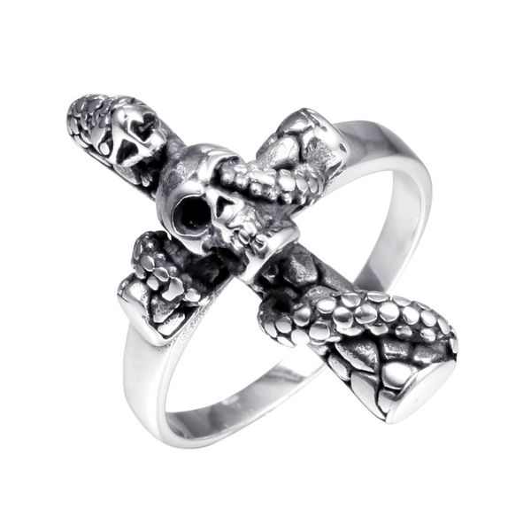

delicate ring stainless steel fierce snake male titanium, Silver
