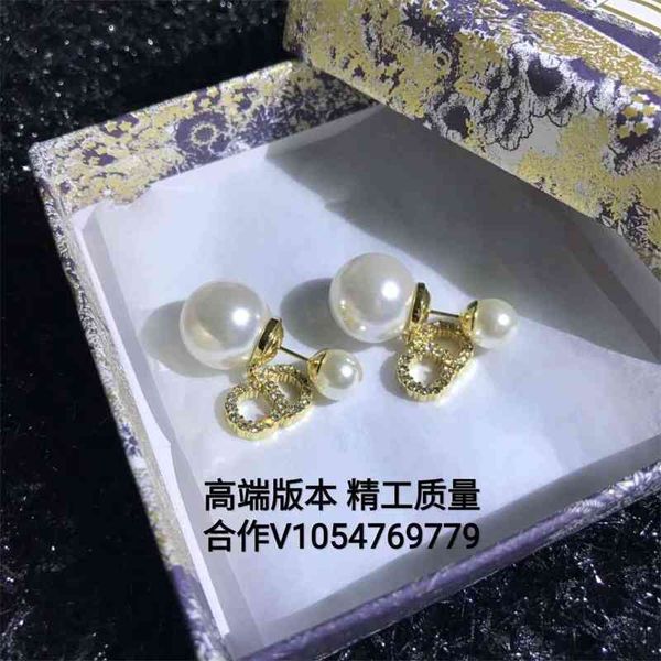 

2021 new designer 2021 earrings women's letters fashion personality pearl, Golden