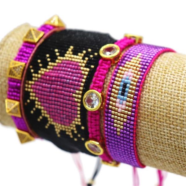 

charm bracelets grapes fashion ladies bracelet unique miyuki zircon summer friendship heart jewelry 2021 rivets pulsera mujer girl gift, Golden;silver