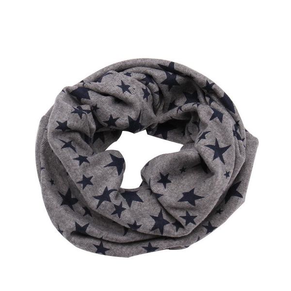 

scarves children autumn/winter cotton scarf cartoon pullover children's collar accessories five-pointed, Blue;gray