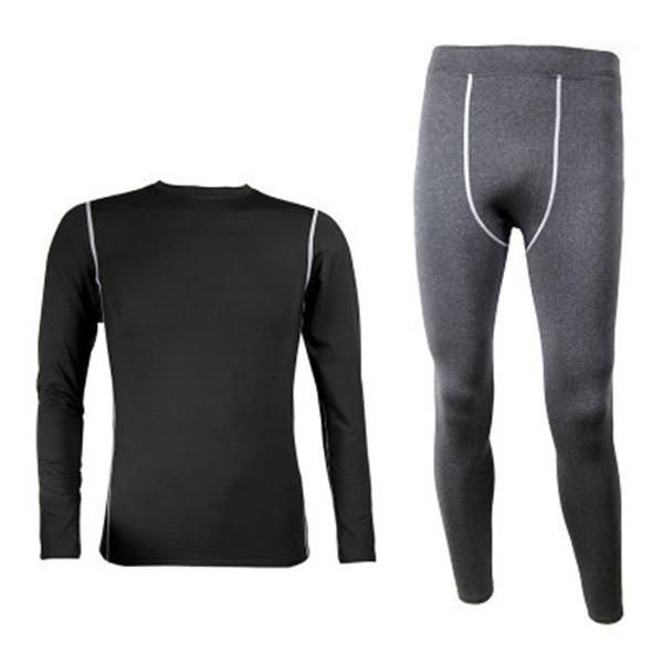 

running jerseys basketball fitness training sport long sleeve shirts winter plus velvet compression shirt t-shirt men clothes1, Black;blue