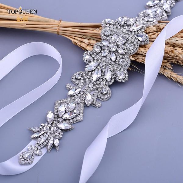 

wedding sashes ueen s12 dress sash rhinestone applique diamante belt silver belts oriental female for bridesmaid, White