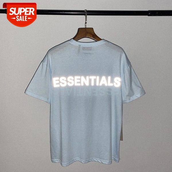 

short sleeve loose simple round neck t-shirt people street reflective letter printing casual men #ca8n, White;black